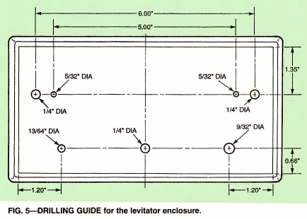 Figure 5 - drilling buide for the levitator enclosure