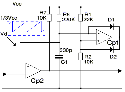 Schematic of pulse-width modulation circuit