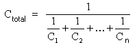Equation for N parallel caps