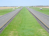 Long straight roads in North Dakota
