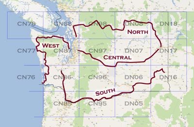 Grid coverage routes in Washington state