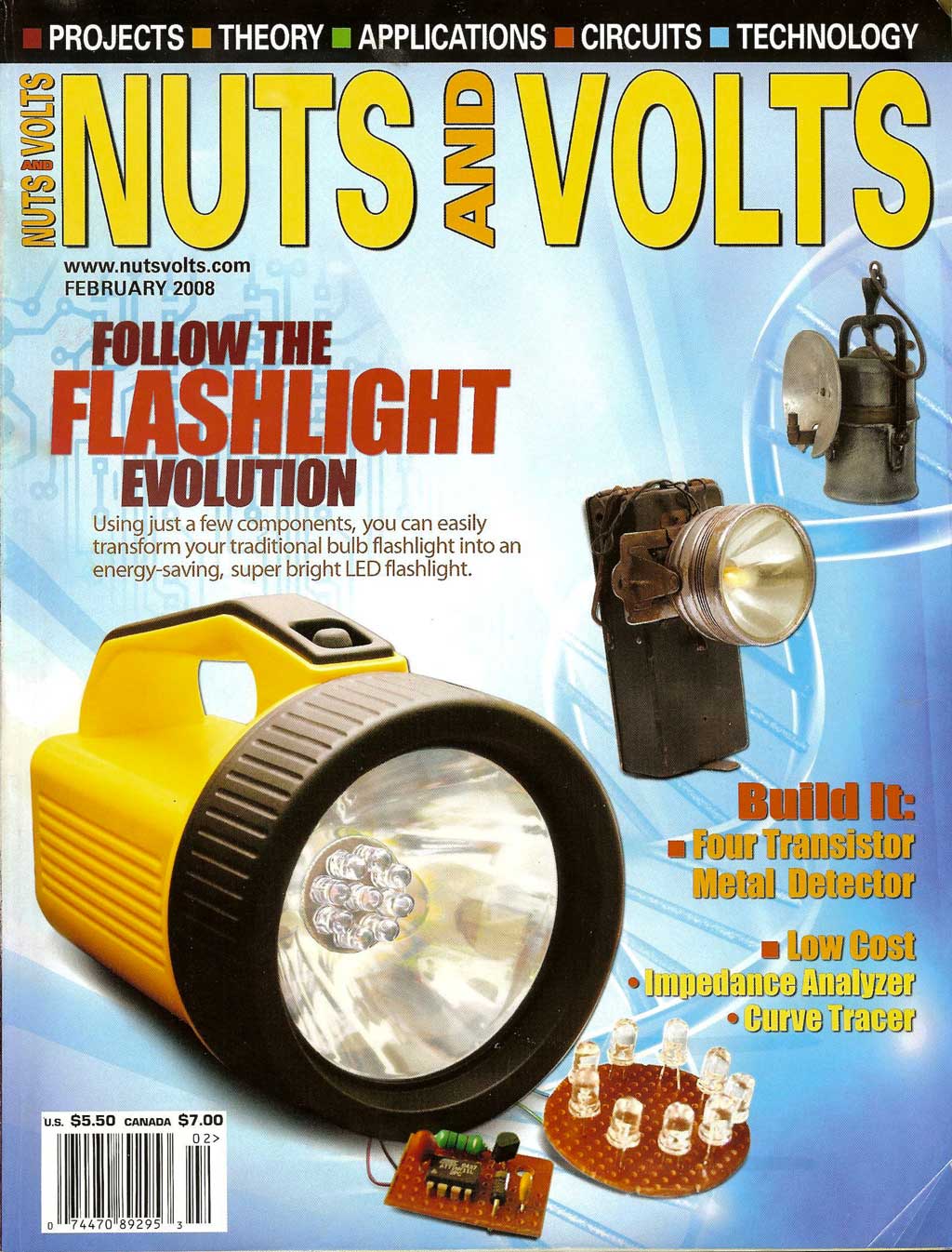 scanned front cover from Nuts & Volts, Feb 2008