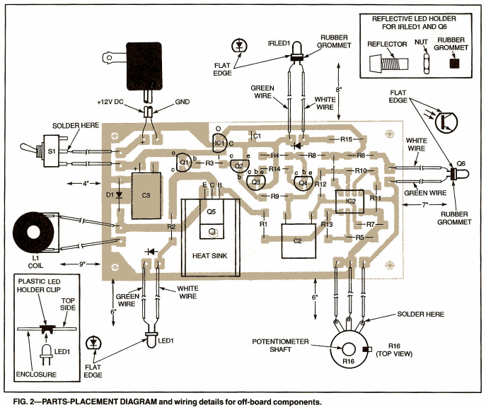 Parts placement diagram