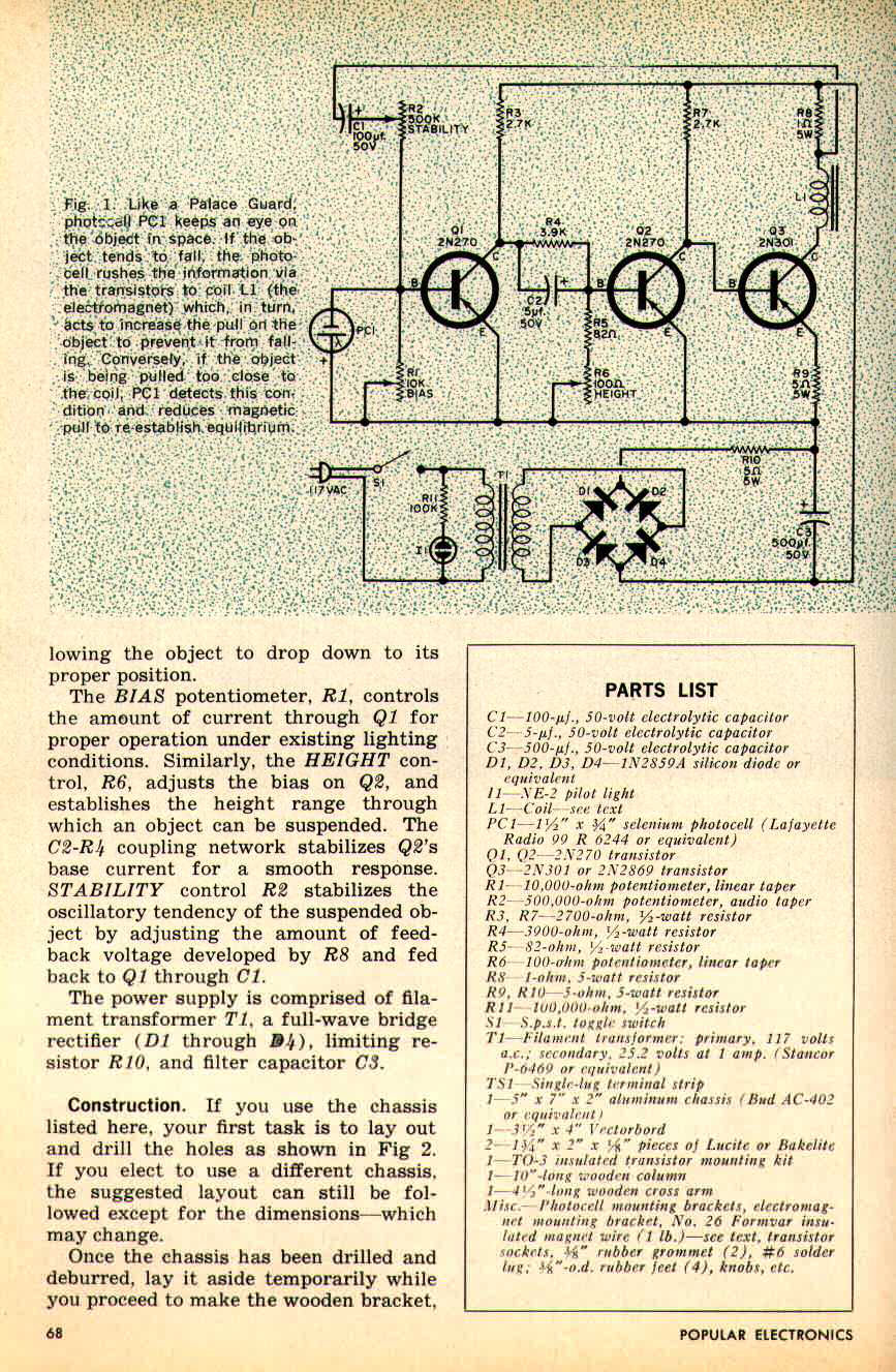 scanned page 68 from Popular Electronics, 1966
