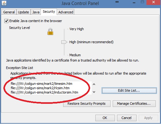 Java Security Exceptions