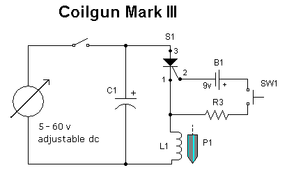 schematic for Coilgun Mark 3