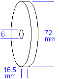 Sketch of coil, with dimensions
