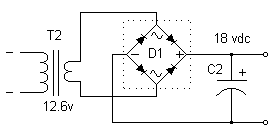 Schematic diagram of low-voltage power supply