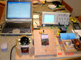 Photograph of workbench to measure speed