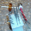 Photo of nails, coil and SCR