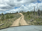 One lane road to Fox Peak