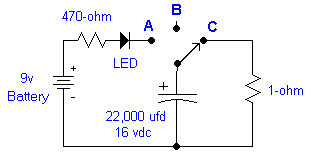 Capacitor discharging into resistor