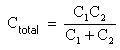 Equation for 2 parallel caps