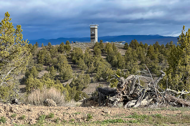 Lookout tower as seen from the gravel pit
